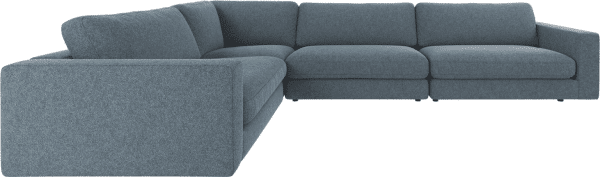 Hjørnesofa Rowico Duncan i Bobby 15 mellemblå polyester - modulopbygget loungehjørne B345ÃD233ÃH78 cm
